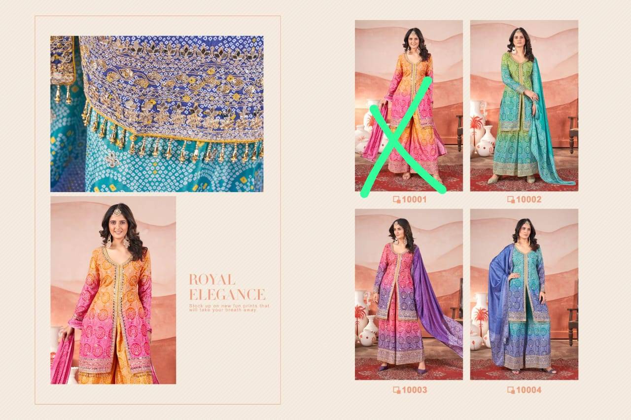 Kasturi By Zubeda 10001 To 10004 Series Beautiful Festive Suits Colorful Stylish Fancy Casual Wear & Ethnic Wear Chinnon Silk Dresses At Wholesale Price